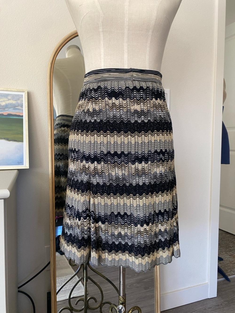 Missoni Chevron Knit Mini Skirt